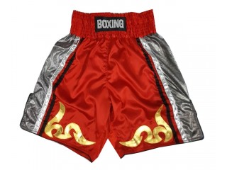 Personalised Boxing Shorts : KNBSH-030-Red